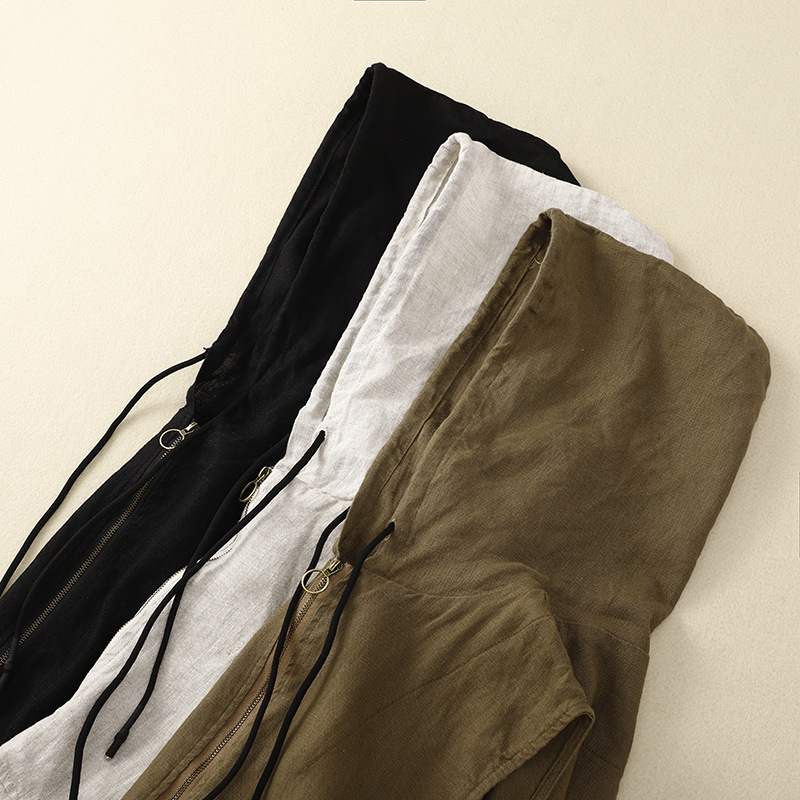 Relaxed Hooded Cotton Blend Vest for Easy Layering, Sleeveless