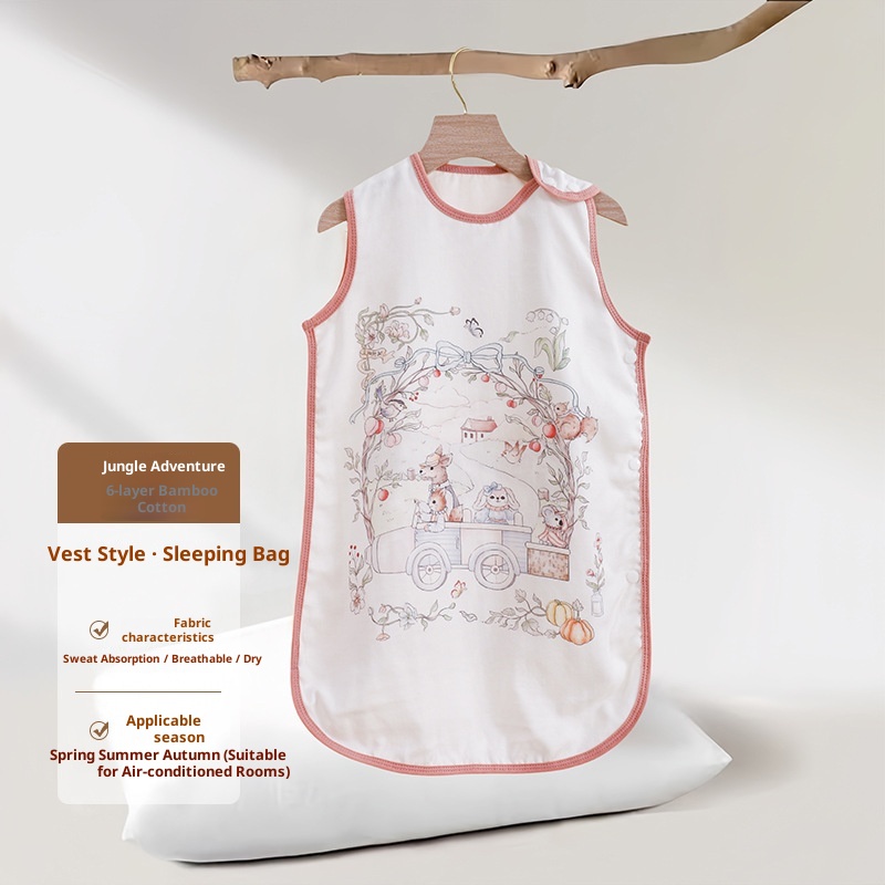 Baby Vest-style Sleeping Bag Summer Thin Style For Newborns