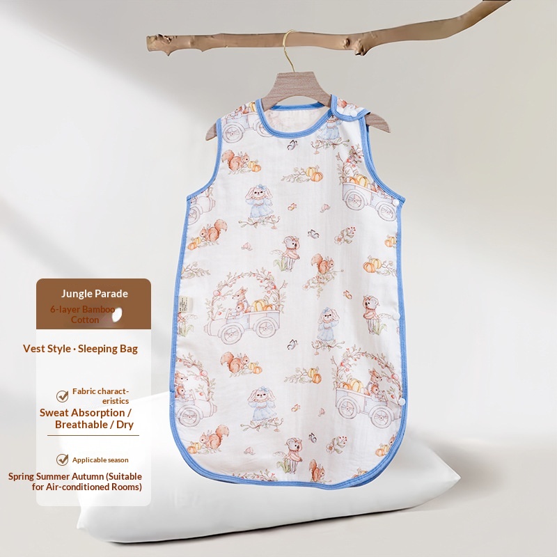 Baby Vest-style Sleeping Bag Summer Thin Style For Newborns