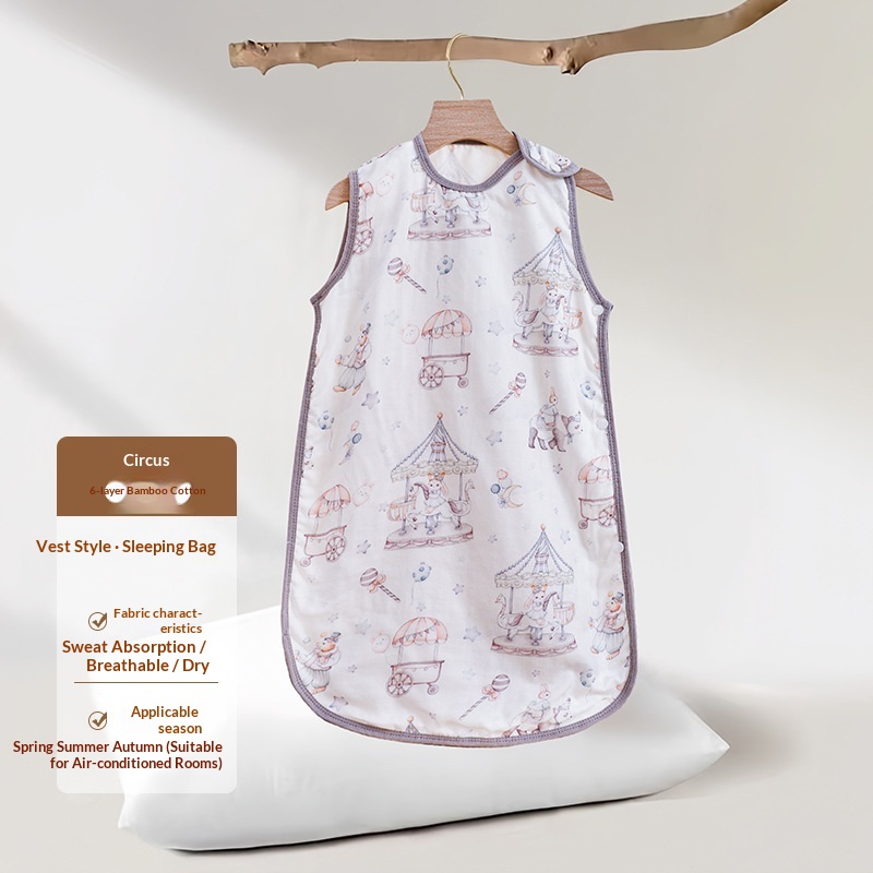 Baby Vest-style Sleeping Bag Summer Thin Style For Newborns