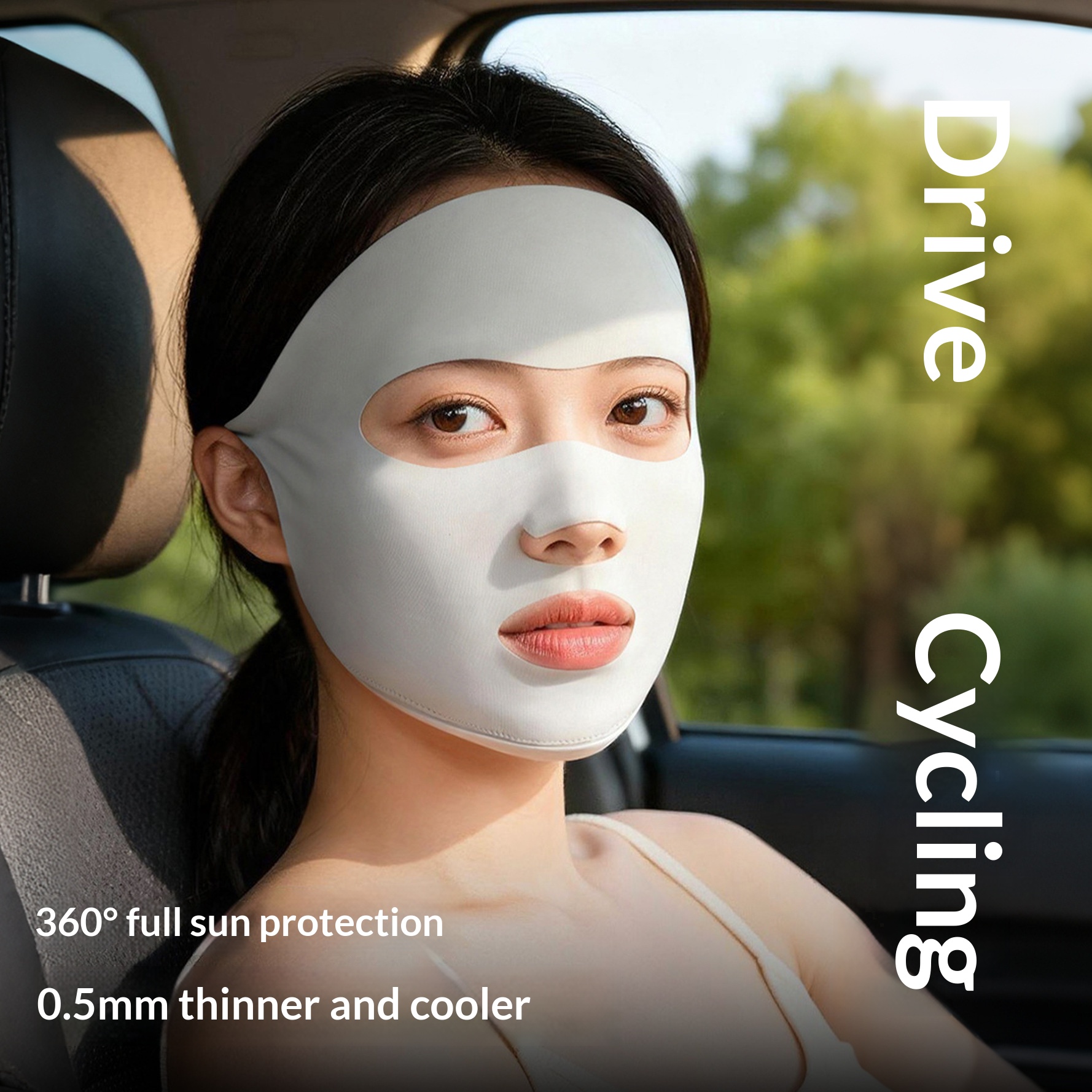 Summer Ice Silk Full-Face Sun-Protective Mask For Women