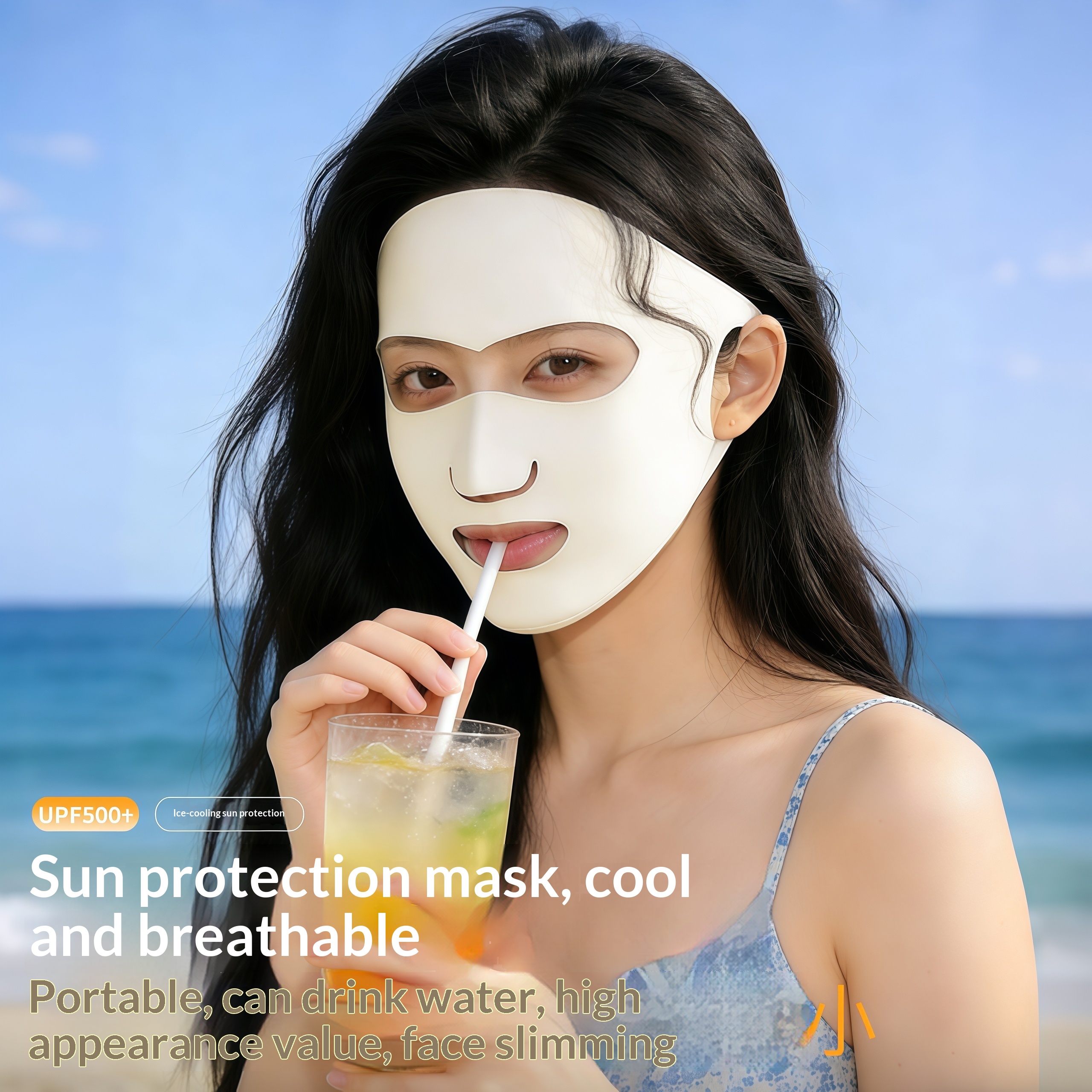 Summer Ice Silk Full-Face Sun-Protective Mask For Women