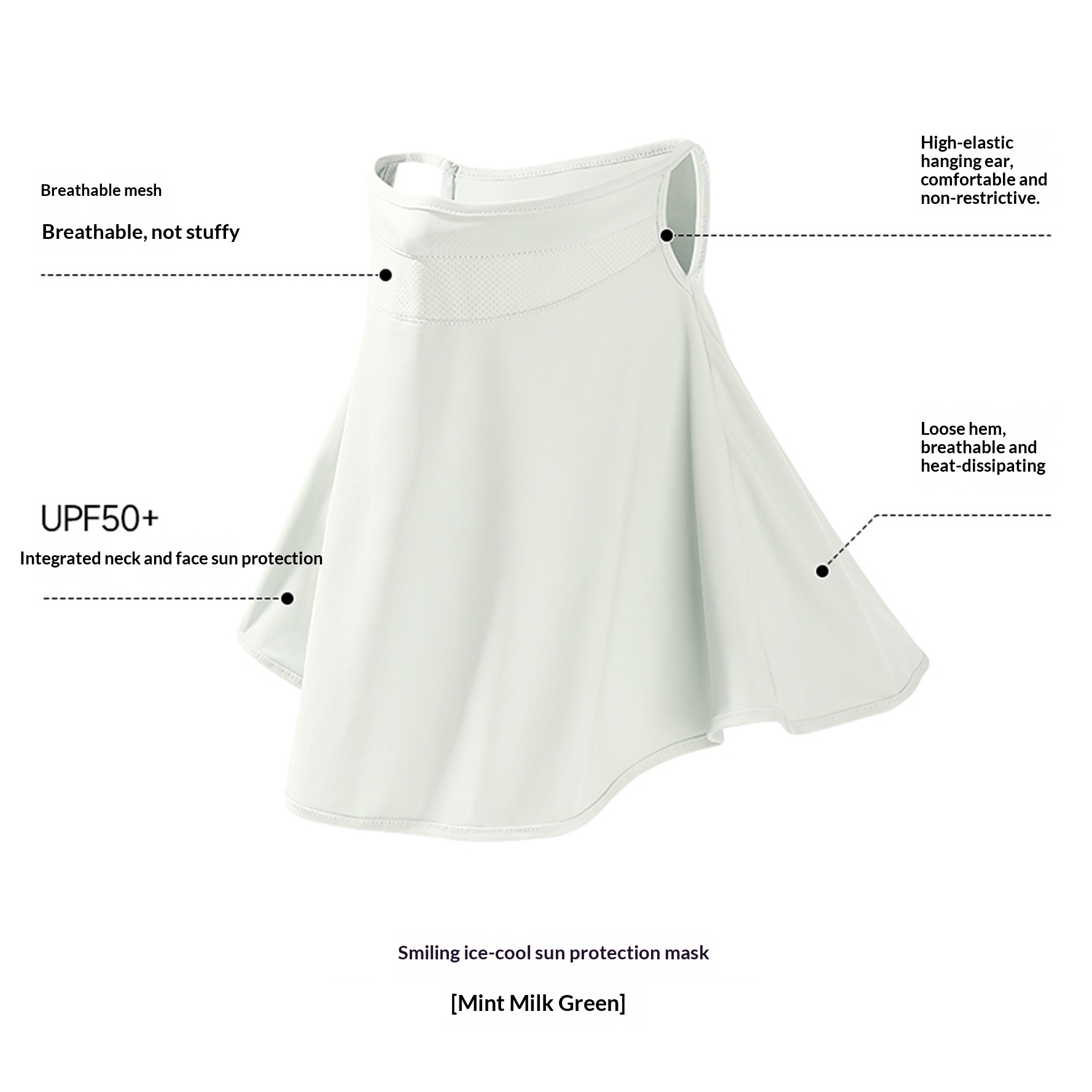 Women's Breathable Summer Nylon Sun-Protective Face Mask