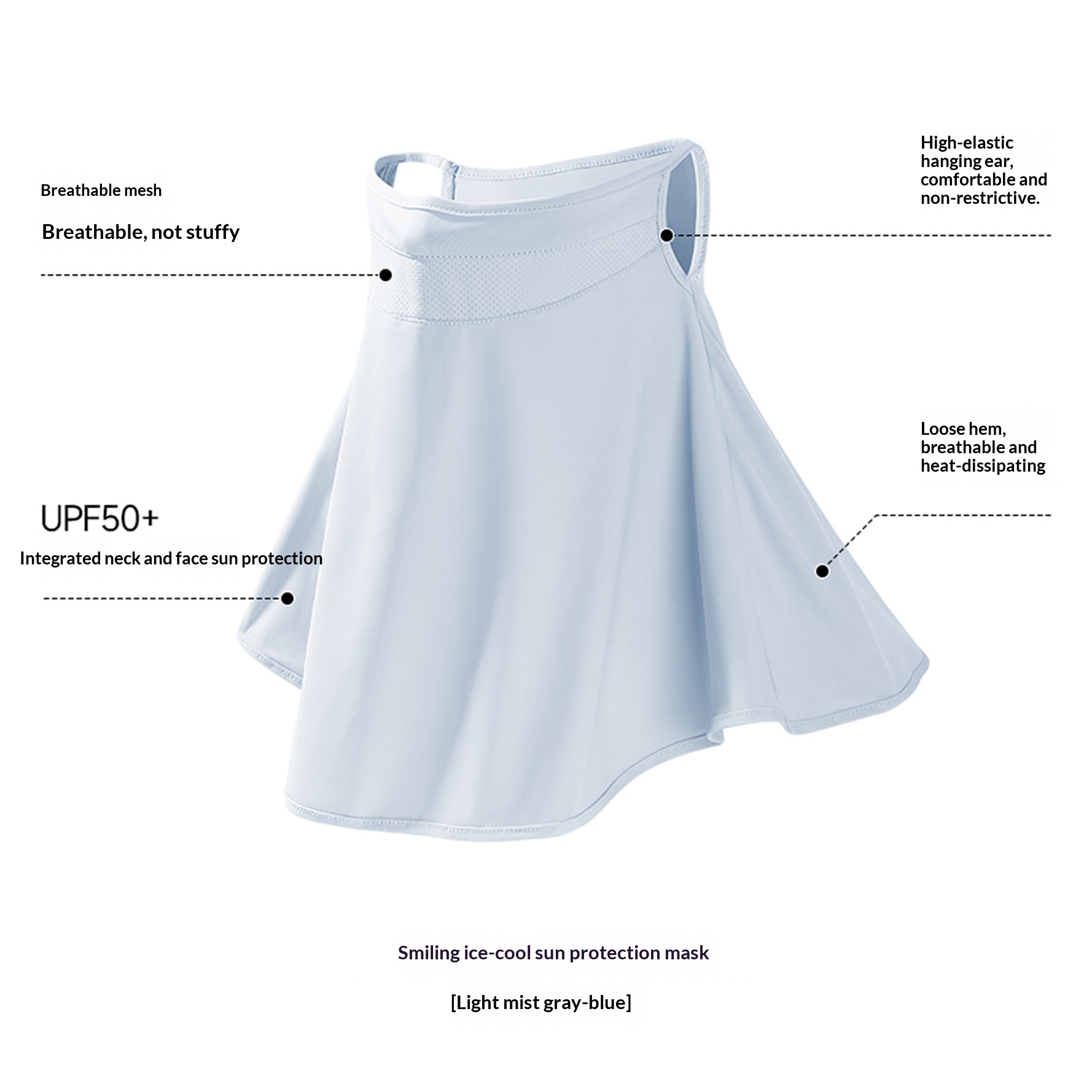 Women's Breathable Summer Nylon Sun-Protective Face Mask