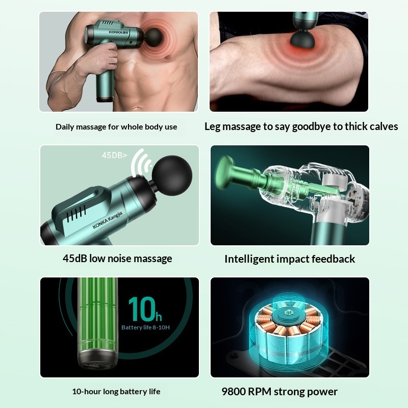 Rechargeable Fascia Gun For Home Use, Intelligent Muscle Relaxation Massager