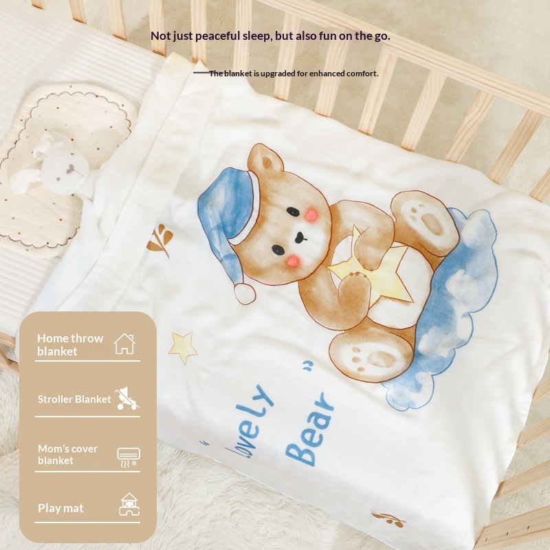 Infant And Toddler Bamboo Fiber Class A Blanket Bath Towel Cooling Blanket