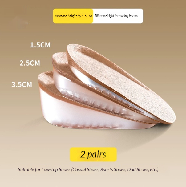 Womens Height-Enhancing Insoles Arch Support Reduce Foot Fatigue Height-Increasing Insoles