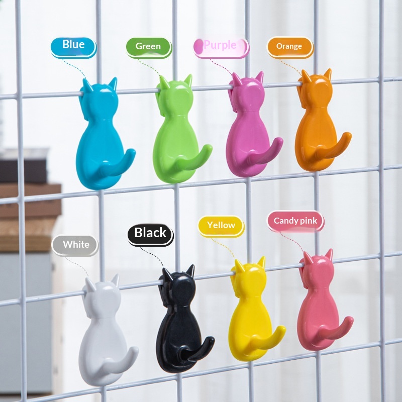 Cartoon Cat Punch-Free Storage Hook