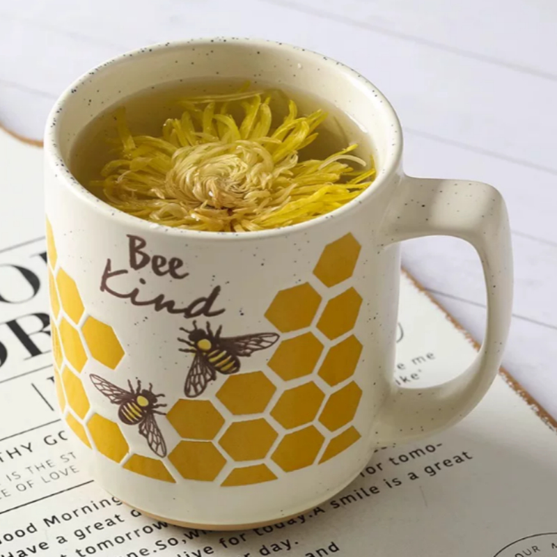 Japanese-style Hand-painted Large-capacity Coffee Mug For Women