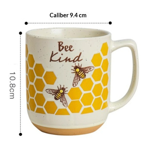 Japanese-style Hand-painted Large-capacity Coffee Mug For Women