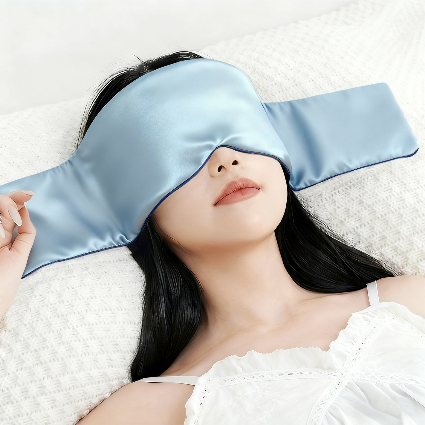 Silk Gravity Eye Mask Chain Pouch With Customizable Filling