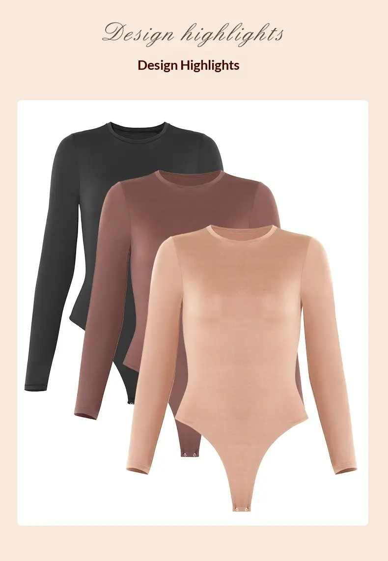 Shapewear Double-Layer Nylon Long-Style Tight Bodysuit Womens One-Piece Suit