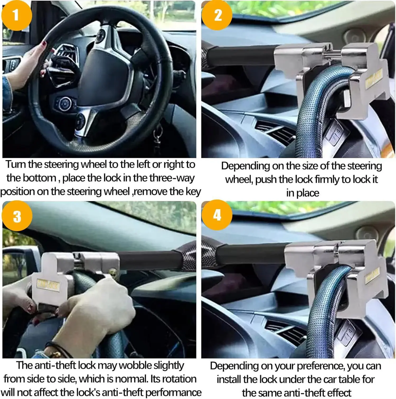 Automobile Universal Steering Wheel Lock