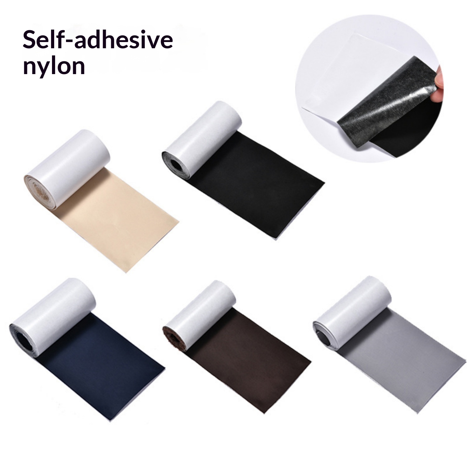 Patch Fabric Solid Color Nylon DIY Clothing Ripped KneeElbow Patch