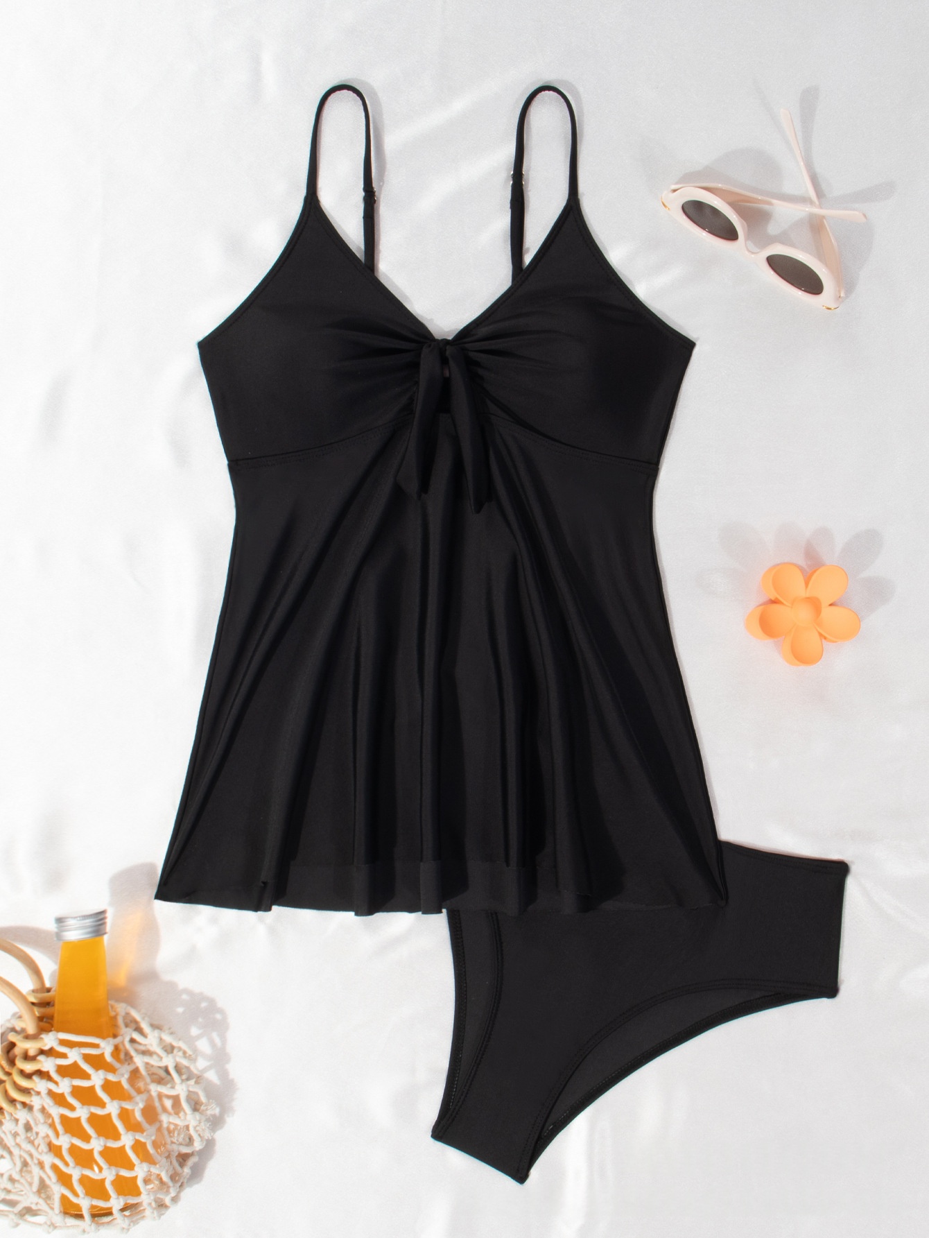 Printed Two-Piece Bikini Figure-Lifting Tummy-Hiding Tankini For Women