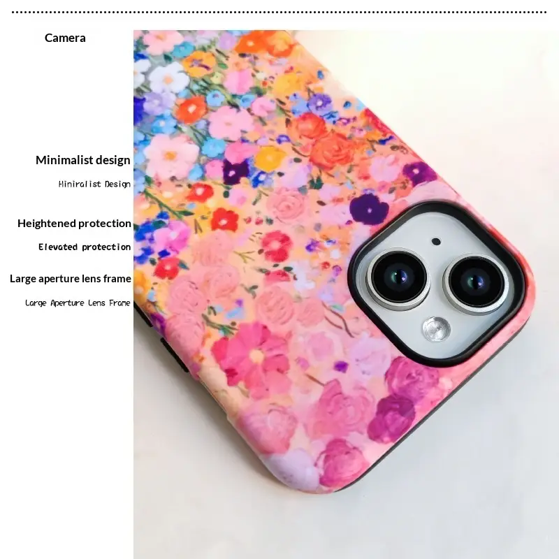 Fashionable Floral Shatter-Resistant Film Phone Case
