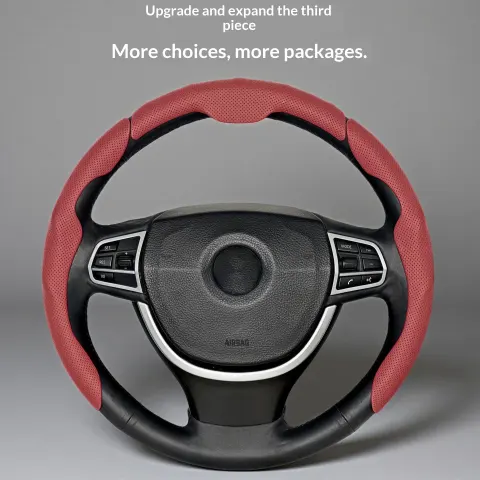 Car Leather Non-Slip Sweat-Absorbent Wear-Resistant Card Holder Car Steering