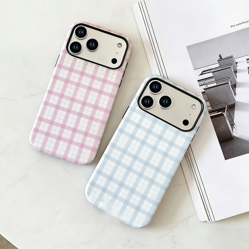 Plaid Film Phone Case Full-body Drop-proof Protective Cover
