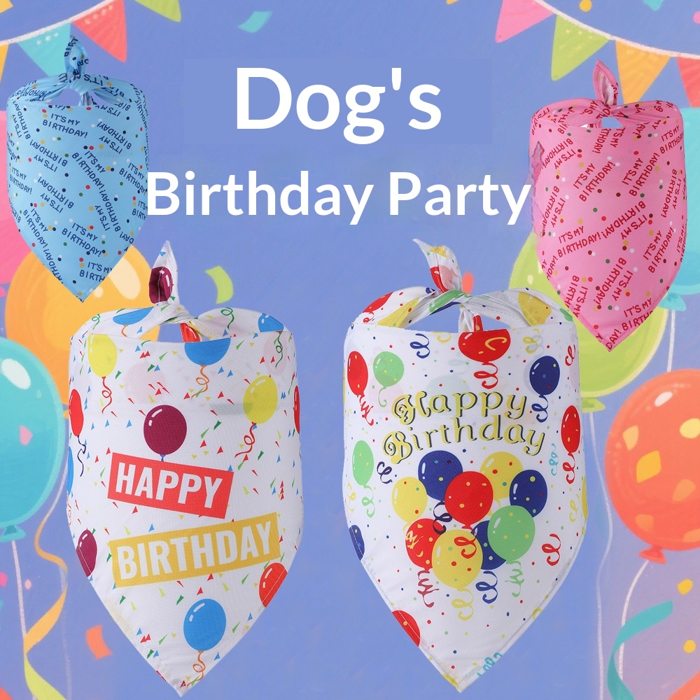 Factory-direct Cross-border New Product Pet Birthday Bib