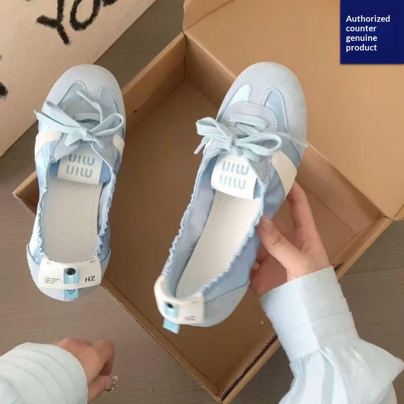 Women's Breathable Slip-on White Shoes Fashionable Flats
