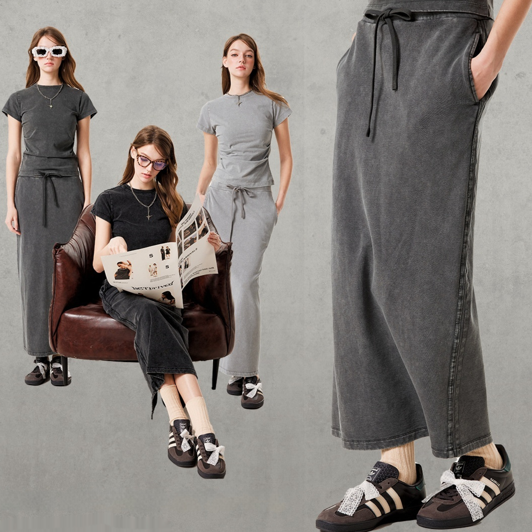 Retro Knitted Skirt Women