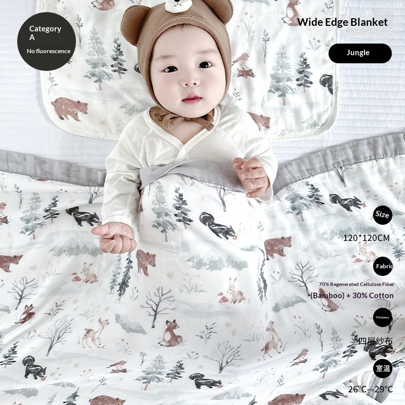 8-Ply Bamboo Cotton Gauze Class A Baby Gauze Pillowcase