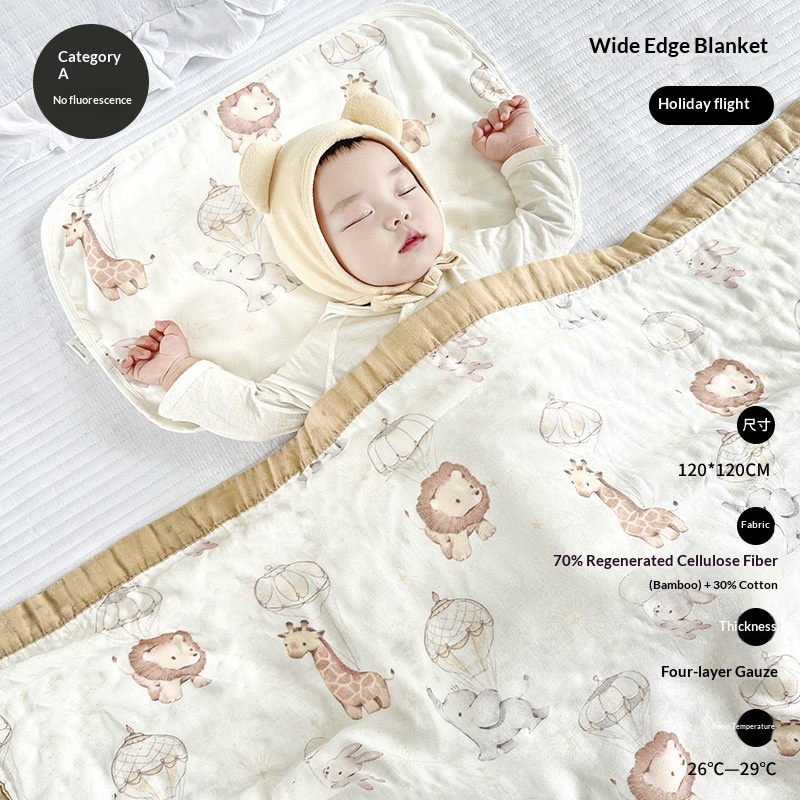 8-Ply Bamboo Cotton Gauze Class A Baby Gauze Pillowcase