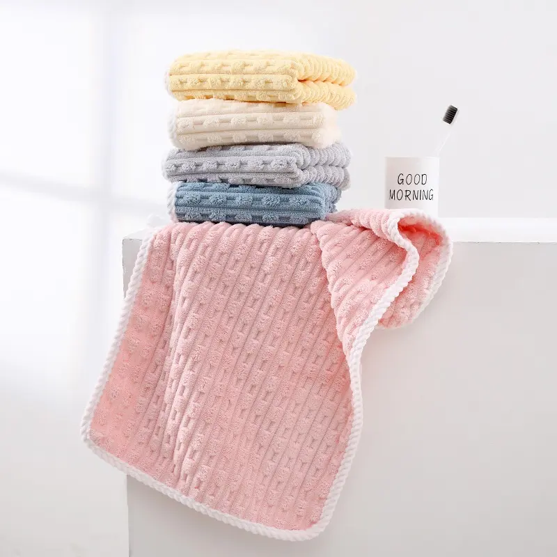 New Household Bamboo-Loop Coral Fleece Towel