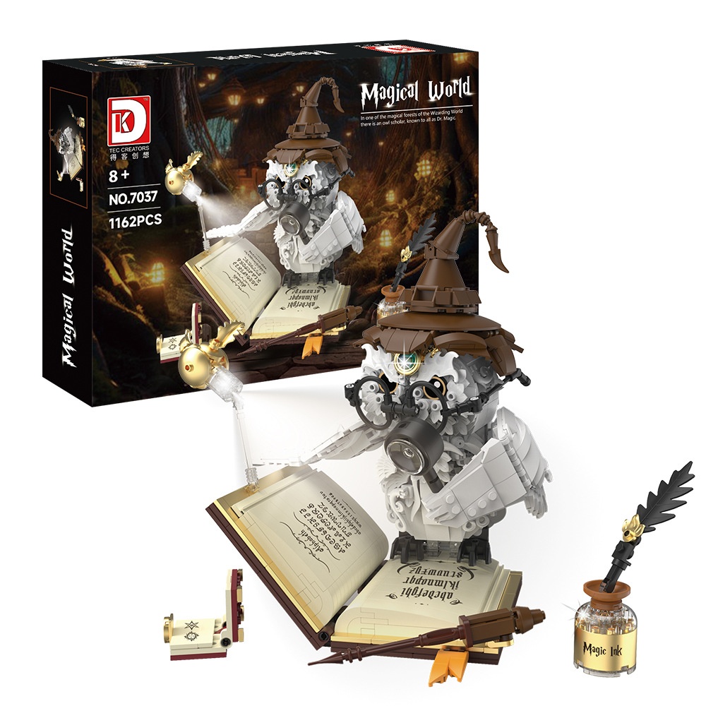 Magical Doctor Owl Light-Up Multi-Scene Building Block Toy