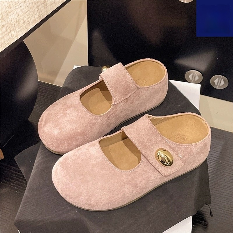 Height-increasing Summer Fashionable French-style Slip-on Half-enclosed Slippers