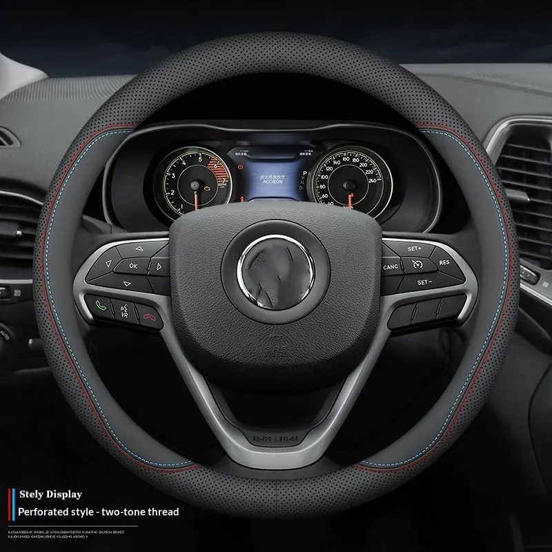 Genuine Leather Steering Wheel Cover