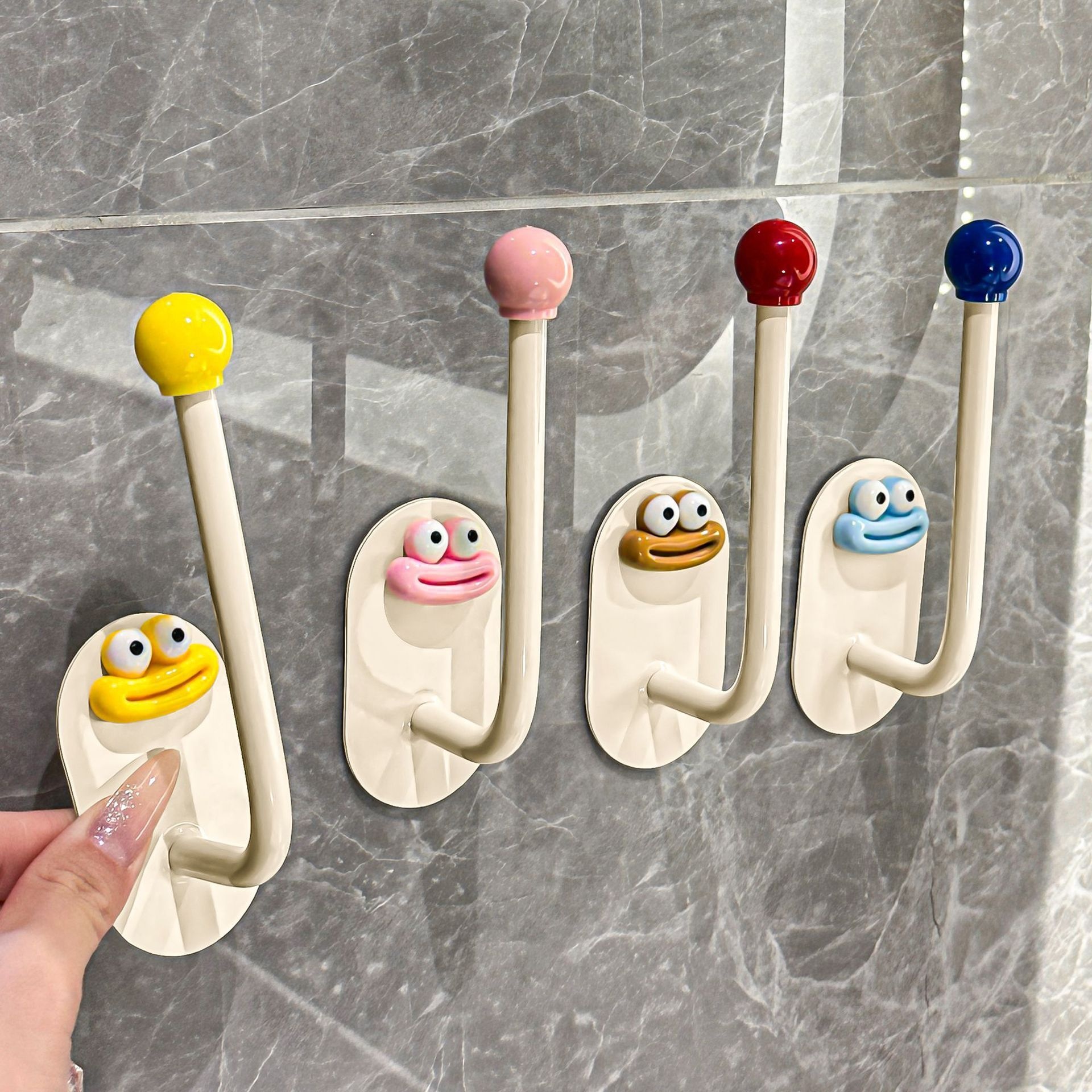 Bathroom Hair Tie Organizer, No-drill Wall Hook