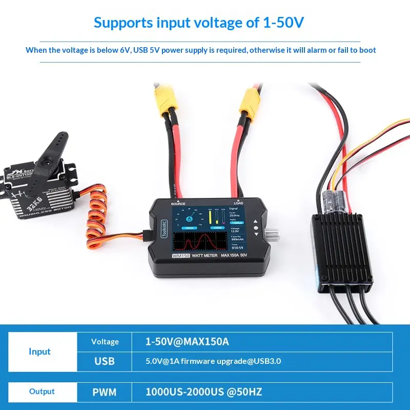 ToolkitRC WM150 Power Meter 50V 150A