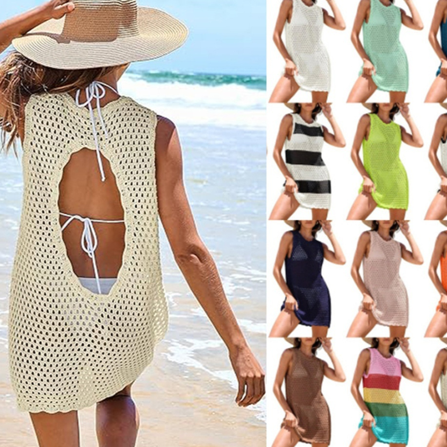 Women's Holiday Hollow-Out Knitted Dress