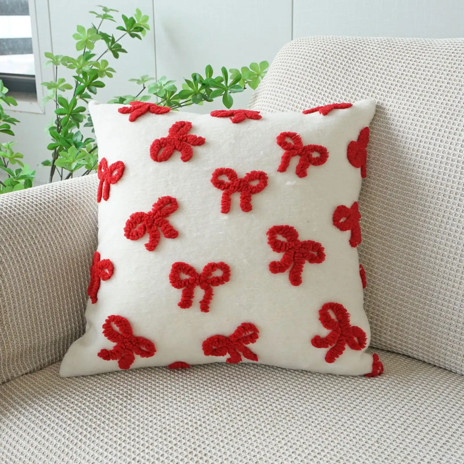 Modern Minimalist Loop-Pile Throw Pillow Cover Cushion