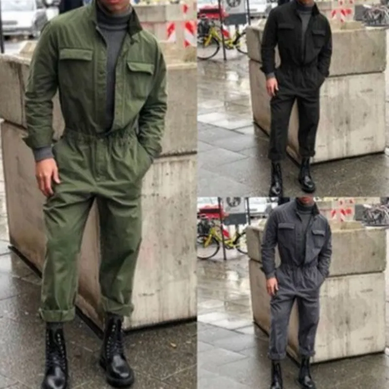 Fashionable Mens Solid-Colored Top And Loose-Fitting Trousers