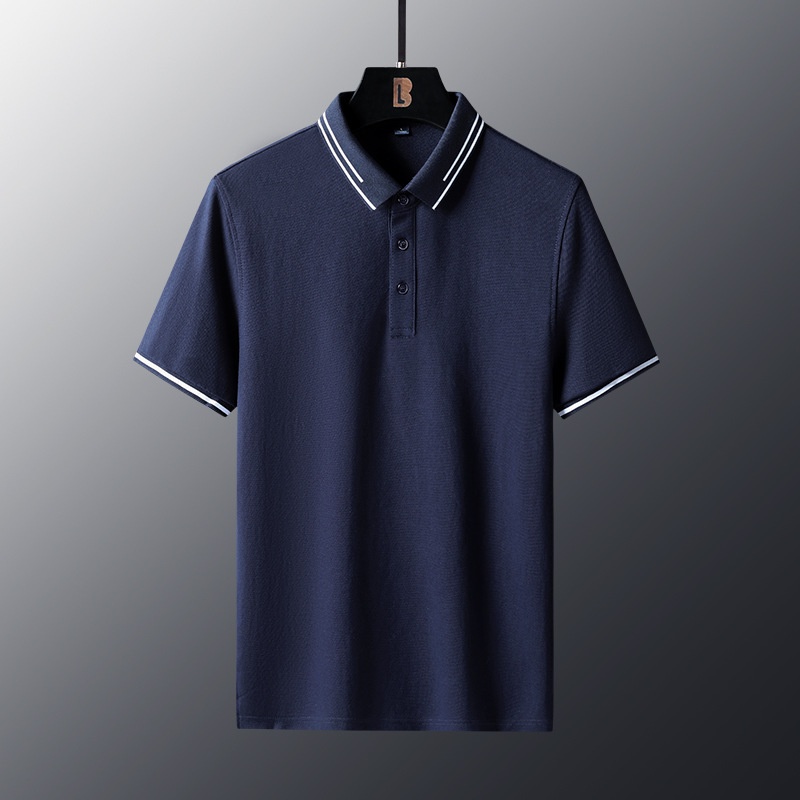 Anti-wrinkle Breathable Turn-down Collar Solid-color Shirt