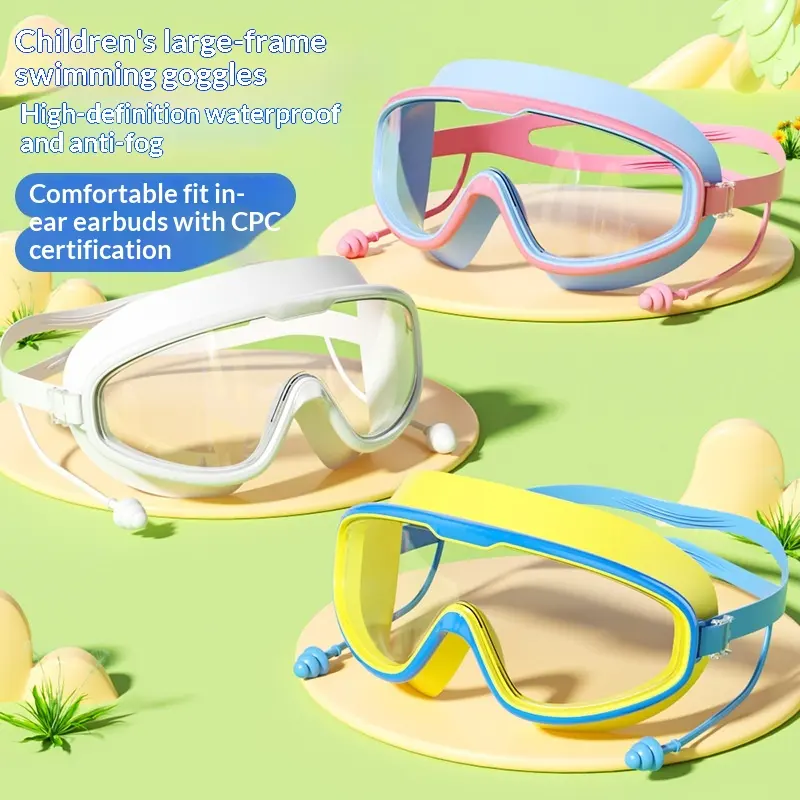 Kids Large-Frame Waterproof And Anti-Fog Swimming Goggles