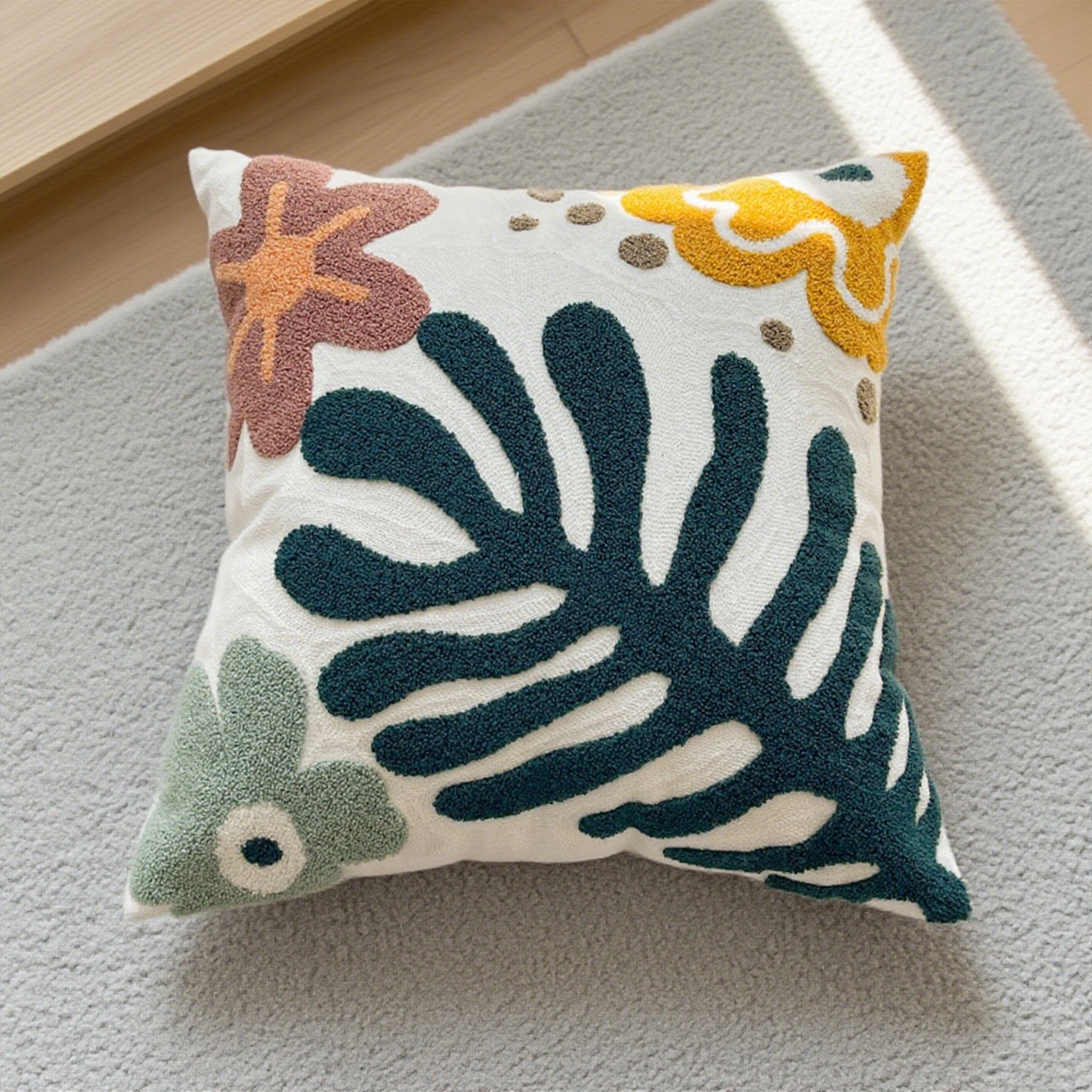 Living Room Sofa Plant Towel Embroidery Pillow