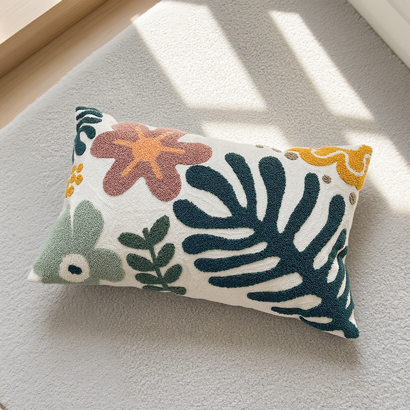 Embroidered Plant Pillow, picture 4 of 4