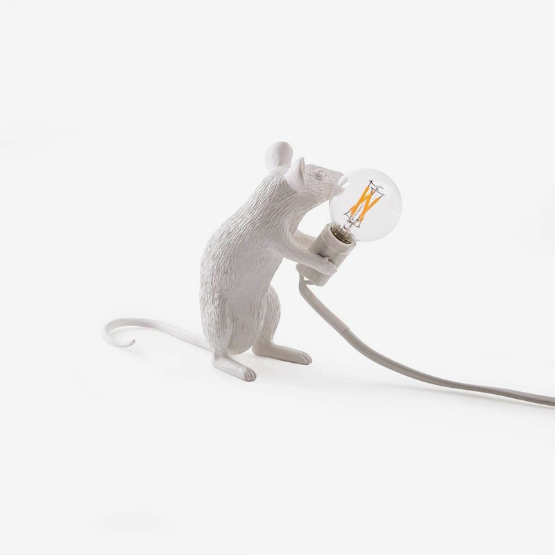 Nordic-style Creative White Animal Mouse Lamp For Living Room And Dining Room 4
