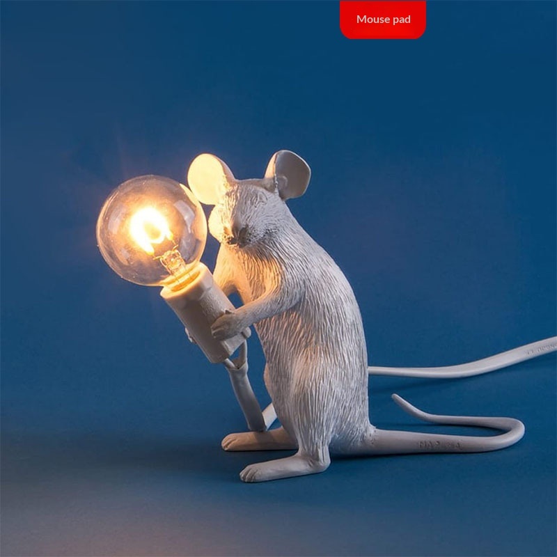 Nordic-style Creative White Animal Mouse Lamp For Living Room And Dining Room 6