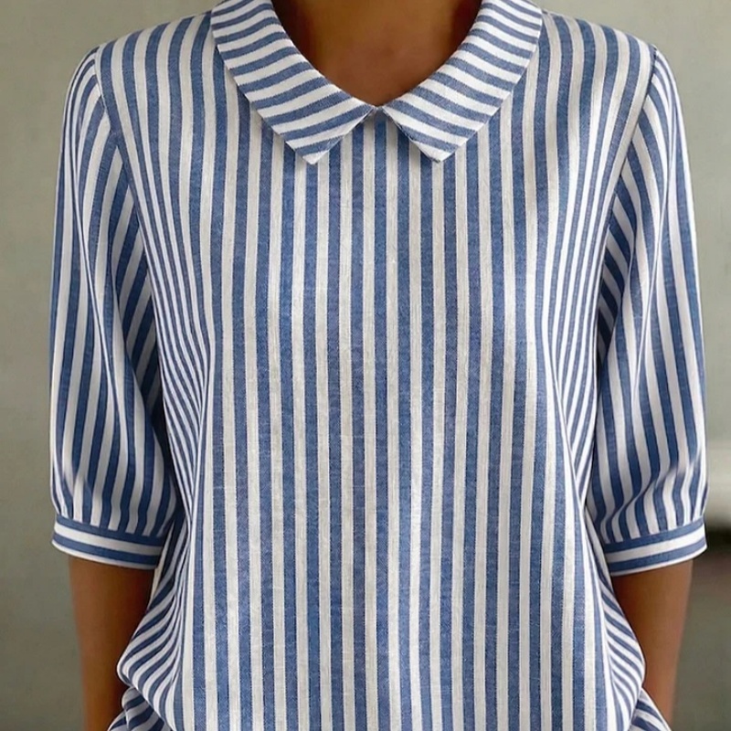 Printed Artistic And Fashionable Versatile Crew-neck Pullover Top