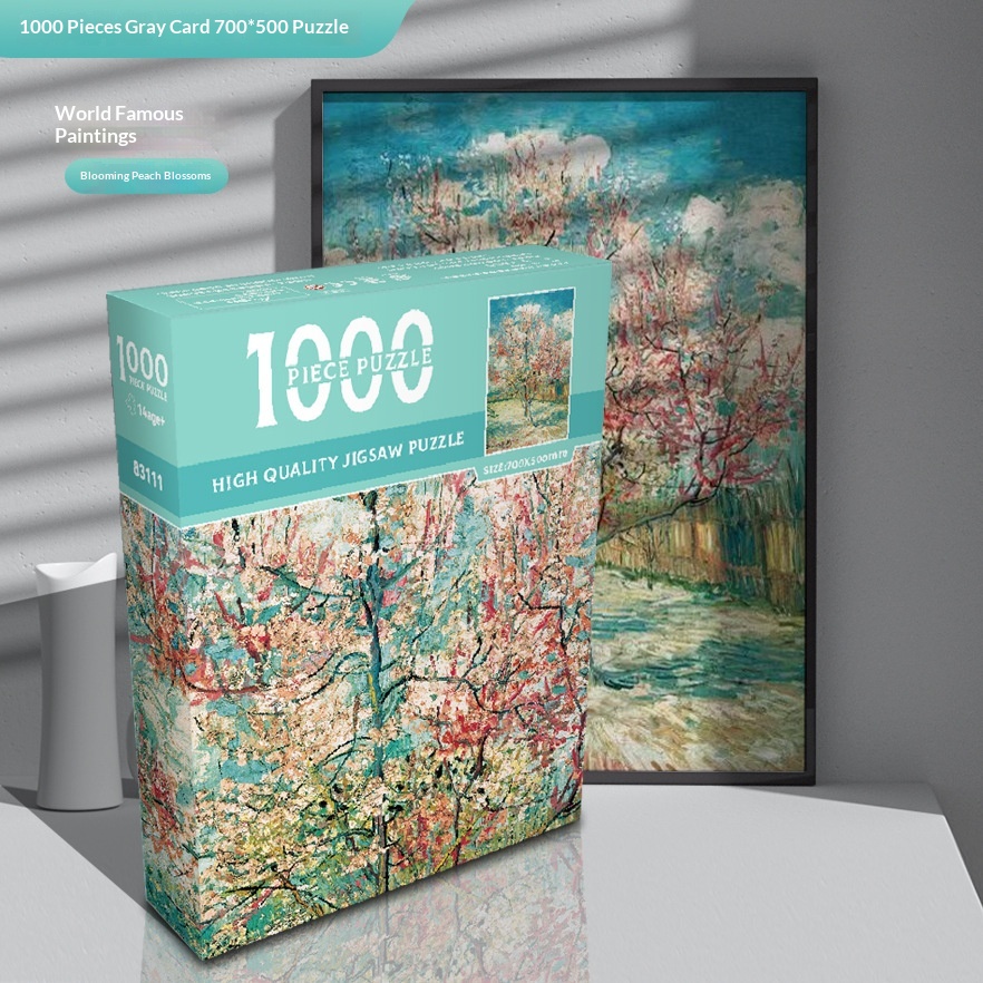 Paper-Based Famous Art Landscape Stress-Relief Puzzle Toy