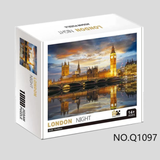 White Cardstock Puzzle 1000 Pieces Adult-sized Educational And Stress-relieving Flat Puzzle Toy