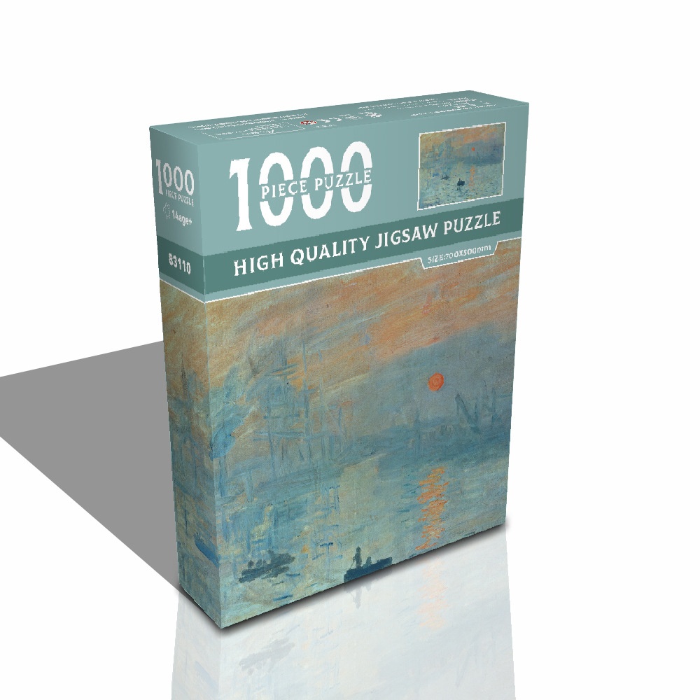Paper-Based Famous Art Landscape Stress-Relief Puzzle Toy