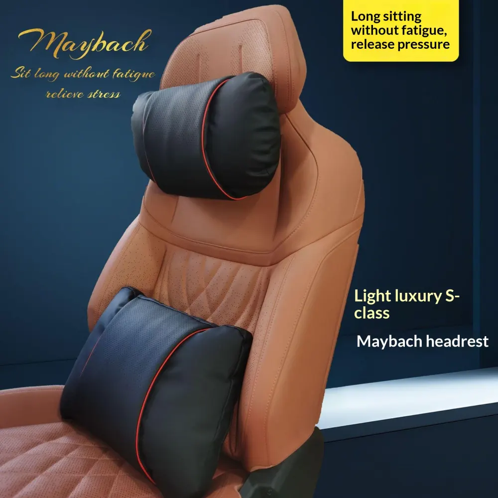 Car Neck Pillow Headrest Cushion Lumbar Support