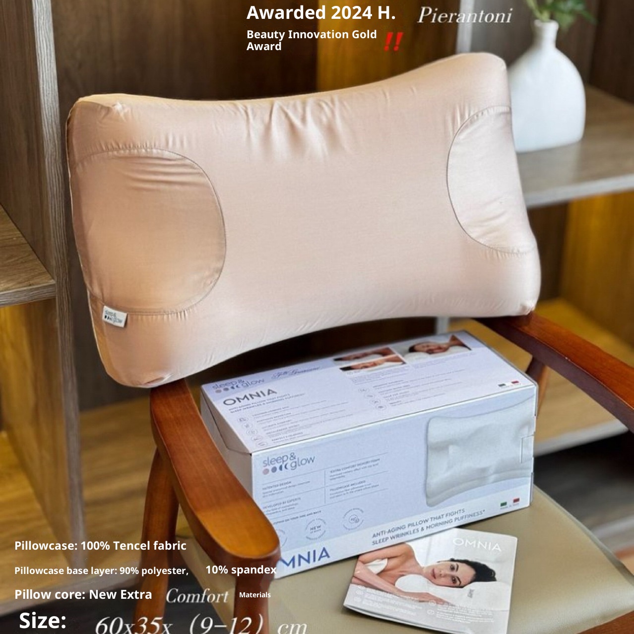 Beauty Zone Side-Sleeping Pressure-Relief Memory Foam Pillow With Tencel Pillowcase