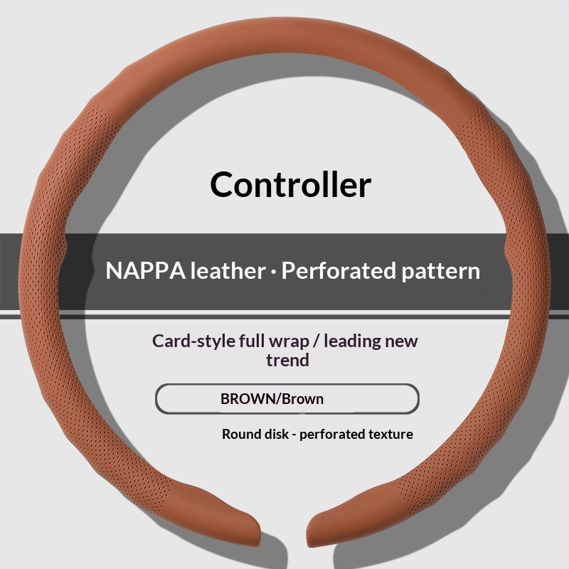 Perforated Non-Slip Card-Style Steering Wheel Cover
