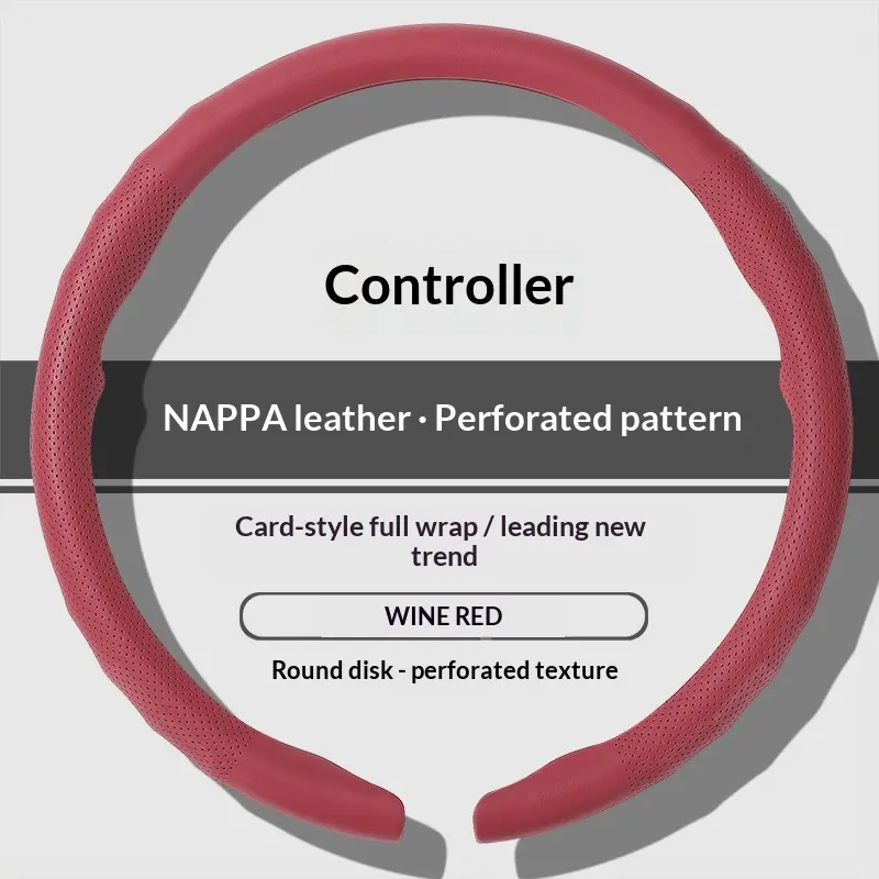 Perforated Non-Slip Card-Style Steering Wheel Cover